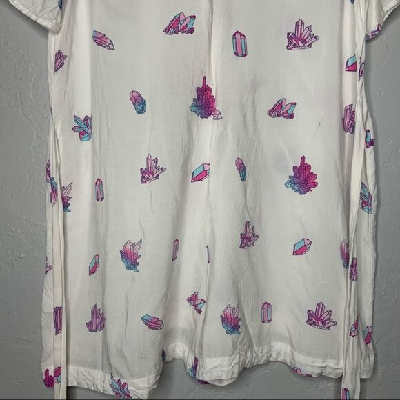 Sz Small Wildfox White Neon Purple Crystal Romper - Picture 5 of 12